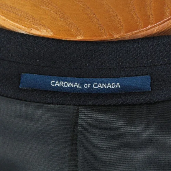 Cardinal of Canada NWT 100% Wool Sport Coat Size 42S US In Solid Navy Blue